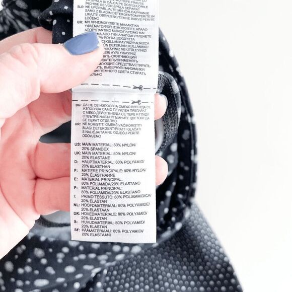 Reebok Speedwick Women's Mid-Rise Lux 2.0 Active Leggings Black White Medium - Picture 3 of 8